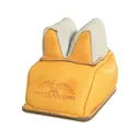 Protektor Custom Super Slick Silver Rabbit Ear Rear Shooting Rest Bag with Heavy Bottom Leather Tan Filled - Protektor