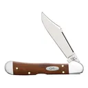 Case Mini CopperLock Pocket Knife 2.7" Clip Point Stainless Steel Blade Dark Smooth Chestnut Bone Handle - Case Knives
