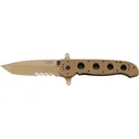 CRKT M16-14DSFG Pocket Knife 3.95" Partially Serrated Tanto Point 1.4116 Titanium Nitride Blade G-10 Handle Desert Tan - Crkt