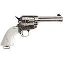 Cimarron Firearms George Patton 45 Colt (Long Colt) Revolver 4.75" Nickel Barrel 6 Round Ivory Grip - Cimarron Firearms