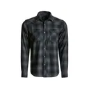 Kings Camo Men's Western Snap Long Sleeve Shirt Charcoal Plaid 2XL - Kings Camo