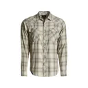 Kings Camo Men's Western Snap Long Sleeve Shirt Khaki Plaid XL - Kings Camo