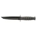 KA-BAR Short Fixed Blade Knife 5.25" Tanto Point 1095 Cro-Van Black Powder Coat Blade Kraton Handle Black - Ka-Bar