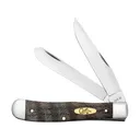 Case Trapper Pocket Knife 3.27" Clip/Spey Tru-Sharp Stainless Blade Oak Handle Black - Case