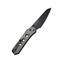 CIVIVI Vision FG Pocket Knife 3.54" Reverse Tanto Nitro-V Black Blade Canvas Micarta Handle Black - CIVIVI Knives