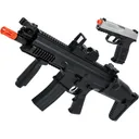 FN SCAR-L AEG Battery Powered Airsoft Rifle & FNS-9 Airsoft Pistol 6mm BB Full-Auto/Semi-Auto Black Gray - FN