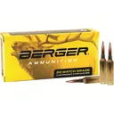 Berger Match Grade 6.5 PRC Ammo 156 Grain Elite Hunter Jacketed Hollow Point Box of 20 - Berger Bullets
