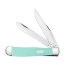 Case Trapper Pocket Knife 3.27" Clip/Spey Tru-Sharp Stainless Blade G-10 Handle Sea Foam - Case