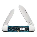 Case Canoe Pocket Knife 2.6" Spear/Pen Tru-Sharp Mirror Polished Blade Jigged Bone Handle Blue - Case Knives