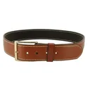 DeSantis Gunhide Plain Holster Belt 1-3/4" Brass Buckle Suede Lined Leather Tan 42" - Desantis Gunhide