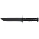 Ontario Mil-Spec 498 Marine Combat Fixed Blade 7" Clip Point 1095 Carbon Steel Zinc Phosphate Finished Blade Leather Handle Black - Ontario