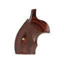 Smith & Wesson Grips with Finger Grooves S&W K, L-Frame Round Butt Checkered Rosewood - Smith & Wesson