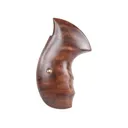 Smith & Wesson Grips with Finger Grooves S&W K, L-Frame Round Butt Walnut - Smith & Wesson
