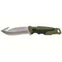 Buck Knives 657 Pursuit Large Fixed Blade Knife 4.5" Drop Point with Gut Hook 420HC Satin Blade Nylon Handle Black/Green - Buck Knives
