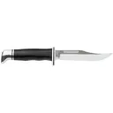 Buck Knives 117 Brahma Fixed Blade Knife 4.5" Clip Point 420HC Satin Blade Phenolic Handle Black - Buck Knives