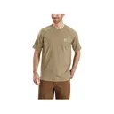 Carhartt Men's FR Force Relaxed Fit Lightweight Short Sleeve Crew Neck T Shirt Khaki 3XL - Carhartt