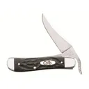 Case RussLock Pocket Knife 4-1/4" Clip Point Stainless Steel Blade Rough Black Synthetic Handle - Case Knives