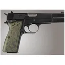 Hogue Extreme Series Grips for Browning Hi-Power Checkered G10 Olive Drab - Hogue