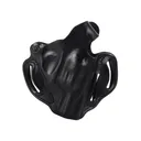 DeSantis Gunhide Thumb Break Scabbard OWB Holster Right Hand Ruger LCR Leather Black - DeSantis Holsters