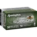 Remington Subsonic 22LR Ammo 40 Grain Plated Hollow Point Box of 500 (10 Boxes of 50) - Remington