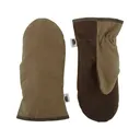 Stormy Kromer Men's Waxed Cotton Tough Mittens Sand/Dark Leather Medium - Stormy Kromer