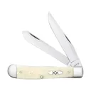 Case Trapper Pocket Knife 3.27" Clip/Spey Tru-Sharp Stainless Blade Bone Handle Natural - Case Cutlery