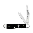 Case Trapper Jeremiah Pocket Knife 2.1" Clip/Pen Tru-Sharp Mirror Polished Blade Synthetic Handle Black - Case