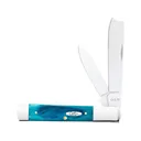 Case Razor Pocket Knife 3" Razor/Pen Tru-Sharp Stainless Blade Bone Handle Caribbean Blue - Case Cutlery