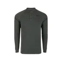 Drake Men's Weston Lakes Waffle Long Sleeve Henley Shirt Castlerock Heather XL - Drake