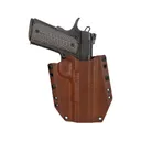Mission First Tactical Hybrid OWB Holster Right Hand Springfield Prodigy 1911 4.25" Kydex/Leather Brown - Mission First Tactical