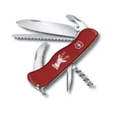 Victorinox Swiss Army Hunter Pocket Knife Drop Point Stainless Steel Polished Blade Polyamide Handle Red - Victorinox