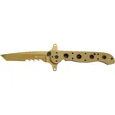 CRKT M16 Special Forces Pocket Knife 3.5" Partially Serrated Tanto Point 8Cr14MoV Satin Blade G-10 Handle Desert Tan - CRKT