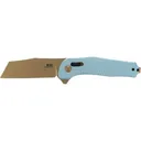SOG Diverge XR Folding Knife 3" Sheepsfoot D2 Gold Blade Aluminum Handle Blue - SOG Knives