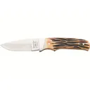 Bear & Son India Stag Fixed Blade Knife 2.875" Drop Point 440HC Satin Blade Bone Handle Stag - Bear & Son