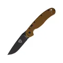 Ontario RAT 1A Assisted Opening Pocket Knife 3.6" Drop Point AUS-8 Black Blade G-10 Handle Tan - Ontario Knife