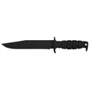 Ontario SP6 Spec Plus Fixed Blade 8" Drop Point 1095 Carbon Steel Powder Coated Blade Kraton Handle Black - Ontario