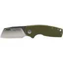 SOG Stout FLK Pocket Knife 2.4" Cleaver Cryo D2 Stonewashed Blade G10 Handle Olive Drab - SOG Knives