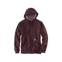 Carhartt Men's Loose Fit Midweight Logo Sleeve Graphic Hoodie Port 2XL Tall - Carhartt