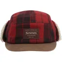 Simms Men's Coldweather Hat Red Buffalo Plaid Small/Medium - Simms