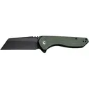 CIVIVI ExOne Pocket Knife 2.94" Reverse Tanto Nitro-V Black Stonewash Blade Micarta Handle Green - CIVIVI Knives
