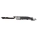 Havalon Knives Piranta Pocket Knife 2.75" Drop Point 60A Stainless Blade Stainless Steel Handle Black/Gray - Havalon