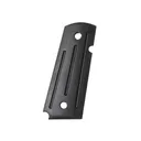 Kimber Ball Milled Slim Grips for 1911 Officer, Compact Ambidextrous Safety Cut Micarta Black - Kimber