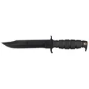 Ontario SP1 Marine Combat Fixed Blade Knife 7" Drop Point 1075 Black Carbon Steel Blade Kraton Handle Black - Ontario