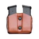DeSantis Gunhide Double Stack Double Magazine Pouch for Glock 43 Leather Tan - DeSantis Holsters