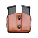 DeSantis Gunhide Double Stack Double Magazine Pouch Ambidextrous S&W M&P 9, 40 Leather Tan - Desantis