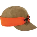 Stormy Kromer Mens Insulated Waxed Cotton Cap 7.625 Sand/Blaze Orange - Stormy Kromer