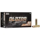 Blazer Brass 357 Magnum Ammo 158 Grain Jacketed Hollow Point Case of 1000 (20 Boxes of 50) - Blazer