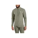 Carhartt Men's Force Heavyweight Knit Long Sleeve Quarter Zip Base Layer Shirt Burnt Olive Heather 2XL - Carhartt