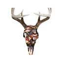 Illusion Systems Skull Master Dipped Universal Antler Mounting Kit American Flag - Illusion Systems