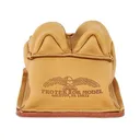 Protektor Bunny Ear Rear Shooting Rest Bag with Heavy Bottom Leather Tan Unfilled - Protektor